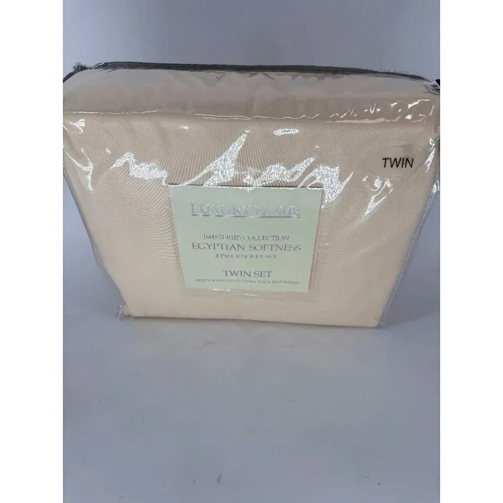 New LUXURY HOME 1600 Series Collection Egyptian Softness 4 Piece Sheet Set Twin